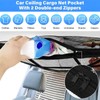 Car Ceiling Cargo Net Pocket Double Layer Mesh Car Organizer