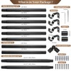 Anndason Heavy Duty 1 Inch Corner Curtain Rods Set 30-76
