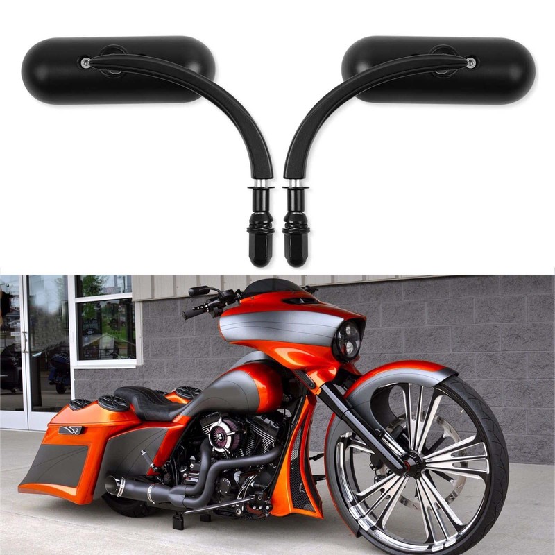 8mm 10mm Motorcycle Mini Black Sportster Mirrors Compatible with Honda