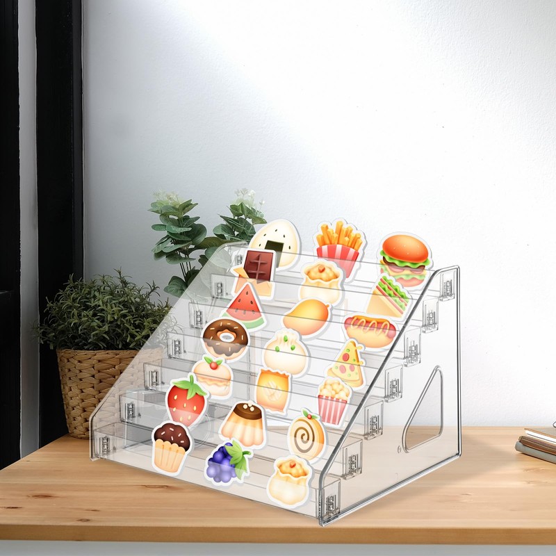 DANHMAO 4'' Stickers Display Stand Acrylic Sticker Display Stand Sticker