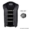 Dream Apparel Faux Leather Motorcycle Vest Extender for Men Biker