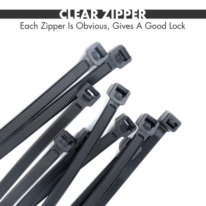 KafTon Pack of 100 Black Cable Zip Ties,UL Nylon, Perfect
