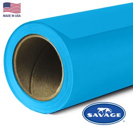 Savage Seamless Paper Photography Backdrop - Color #31 Blue Jay, Size 86 Inches Wide x 36 Feet Long, Backdrop for YouTube Videos, Streaming, Interviews and Portraits - Made in USA