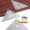 Ymaiss 12pcs Triangle Mending Plates Stainless Steel Triangular Flat Corner