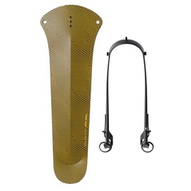 Ass Savers Win Wing 2 Gravel - Golden Groove Rear Mudguard for Gravel Bikes with Black Control Arms, Tyre Widths up to 60mm, Ultralight, Clip On, Easy Installation and Removal