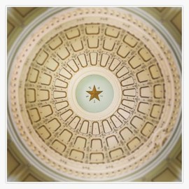 Texas State Capitol Dome Bumper Sticker Vinyl Decal 5"