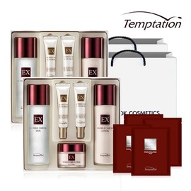 선물세트 쇼핑백2개마스크팩4매 포함 링클 케어 EX 5종 2세트 Gift Set with 2 Shopping Bags and 4 Sheet Masks Included, Wrinkle Care EX 5 Types, 2 Sets