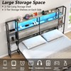 Loomie Headboard for Queen Size Bed with Storage, Headboards with