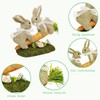 naturevibe 8.9 Inches Sisal Easter Bunny Decor on Carrot Seesaw,