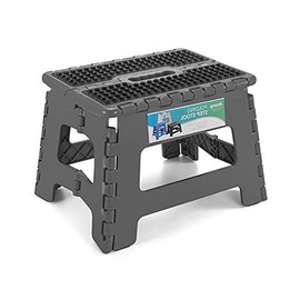 ACSTEP Folding Step Stool 9 inch Height Non-Slip Step Stool for Kid and Adult,Premium Heavy Duty Foldable Stool Kitchen Garden Bathroom Stepping Stool (Black,1 Pack)
