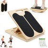 AURIVISTA 2-in-1 Slant & Balance Board, 180° Adjustable Wooden Calf