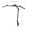 Mount-It! LED Desk Lamp with Adjustable Swing Arms and Clamp