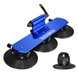 ROCKBROS Suction Cup Bike Rack for Car Roof Top Sucker Bike Rack Quick Release Aluminium Alloy Bike Carrier with Sucker for 1 Blue