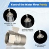 Hibbent All Metal 2 Pack Shower Head Flow Control Valve,