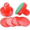 MOUJUCHI Air Hockey Pushers, 60mm Light Weight Air Hockey Red
