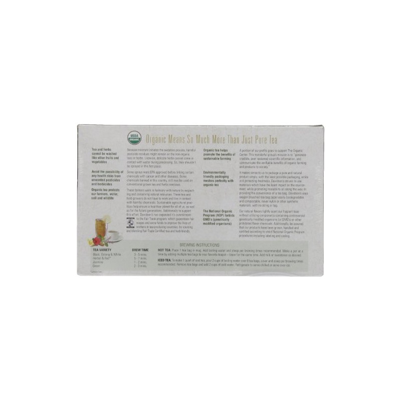 Davidson's Organics, Decaffeinated Spiced Raspberry, 100-count Unwrapped Tea Bags