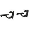 CRL Black Designer Aluminum Glass Shelf Bracket - 3/8"-1/2" Glass