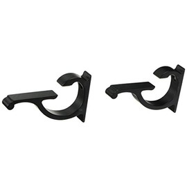 CRL Black Designer Aluminum Glass Shelf Bracket - 3/8"-1/2" Glass - Package