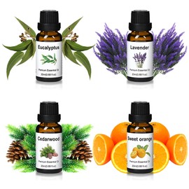 Essential Oils Set-Essential Oils- Perfect for Diffuser,Candle Making,Soap Making -Eucalyptus, Lavender,Cedarwood & Sweet Orange