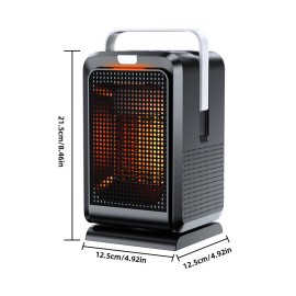 donwell Space Heater Indoor 1000W Portable Electric Space Tower  Heater with Remote - Black