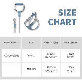 VOOCOO Dog Harness and Leash Set, No Pull No Choke Neck & Chest Adjustable Pet Harness for Small, Medium Dogs, Soft PU Leather Dog Harness with Reflective Anti-Twist Dog Leash for Puppy, Kitten, Cats