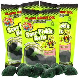 Needzo Sour Pickle Flavored Gummies, Sugar Coated Individually Packaged Candy, Gag Gifts and Party Favors, Swirl Sticker Included, 1 Ounces (Pack of 3)