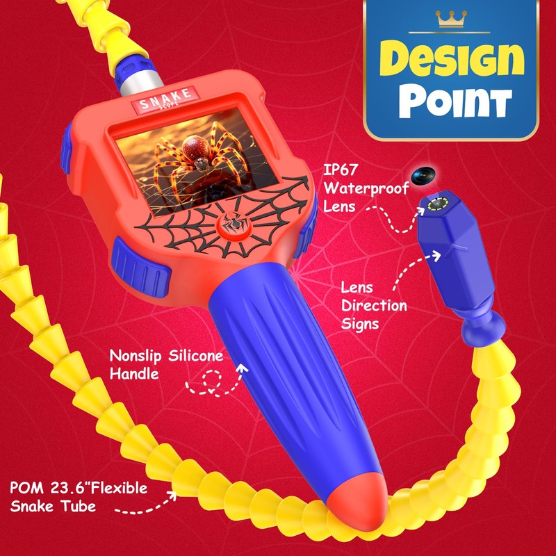 Borescope Snake Camera with Light for Kids, Educational STEM Toys