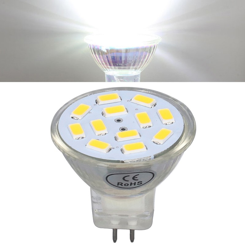4PCS MR11 12LED Light Bulb 4W 400LM Double Pin Base