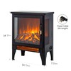 IInnoflame 17" Electric Fireplace Stove, Freestanding Fireplace Heater with Realistic
