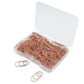 Kemcatui 100Pcs Heart Shaped Paper Clips, Rose Gold Paperclips Lovely Dainty Paper Clamp, Cute Tiny Paper Clips for Office, School, Home, Desk Scrapbooking Decorated