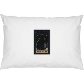 Azeeda 2 x 'Mystical Black Cat Card' Cotton Pillow Cases (PW00042278)