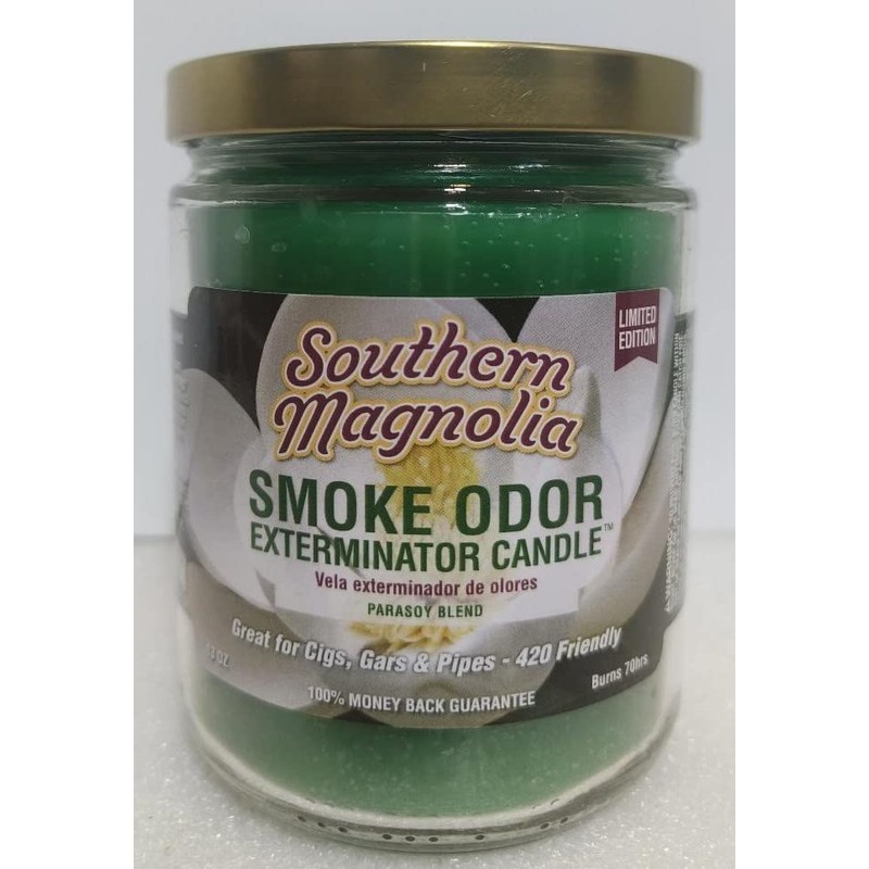 Smoke Odor Exterminator 13oz Jar Candle, Southern Magnolia Eight Pack.