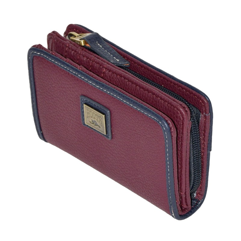 Roots Medium Ladies Clutch Wallet Zip Closure, Womens Bifold Wallet