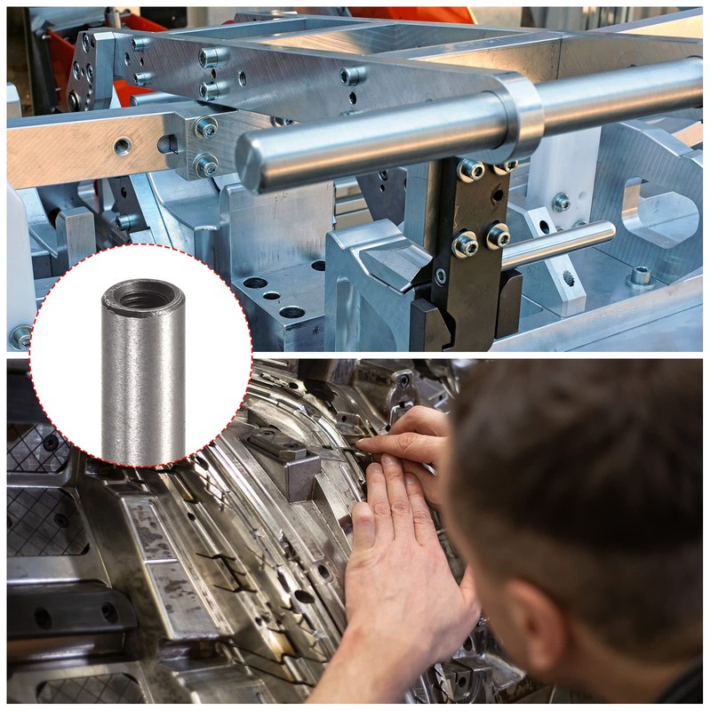 sourcing map M4 Internal Thread Dowel Pin 5pcs 6x12mm Chamfering