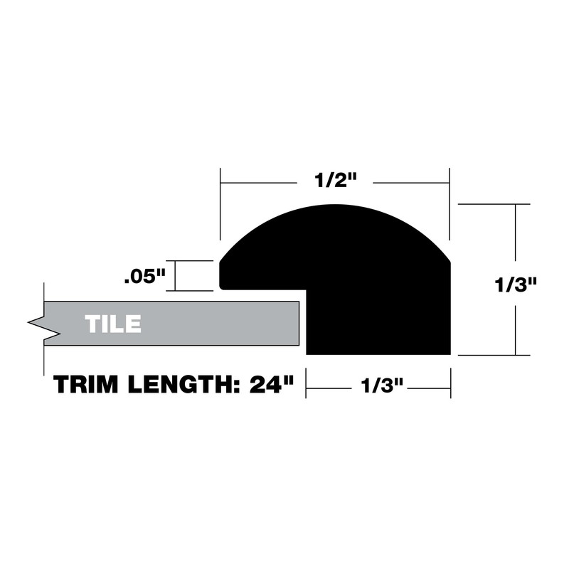 Aspect Backsplash Vinyl Trim Kit in Light Gray