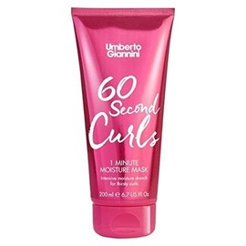 Umberto Giannini 60 Second Curls 1 Minute Detangling Moisture Mask 200ml Vegan Cruelty Free Hydrating Hair Treatment Cream to de-frizza Wavy, Curly and Coily Hair