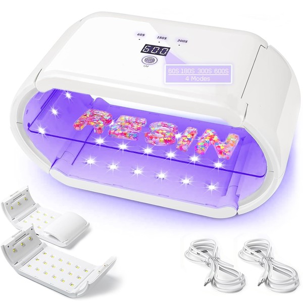 CROTOLO UV Light for Resin,Two-Sided Fast Curing,Foldable Portable UV Light