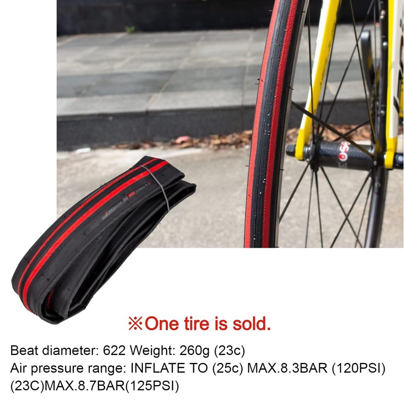 GORIX Road Bike Slick Tire 700×23C or 700×25C Cycling Bicycle