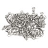50pcs Ball Bearing Swivels Connector High Strength Stainless Steel Solid
