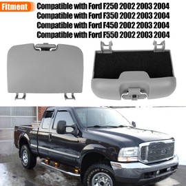 Adzfel Compatible with Ford Super Duty Overhead Console F250 F350 F450 F550 Sunglass Holder Box 2002 2003 2004, Replace for 2C3Z27811586BAA Roof Sunglass Storage Box, F250 Overhead Bin Door - Grey