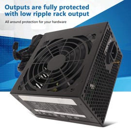 400W Power Supply, 180‑264V Continuous Power with 120mm Ultra Quiet Cooling Fan, Fully Modular Power Supply, Support for Independent Graphics Cards