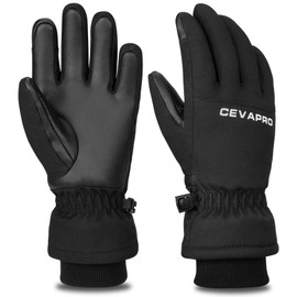 Cevapro Ski Gloves for Kids Winter Warm Gloves Non-Slip Waterproof Snow Gloves Outdoor Sports for Boys Girls