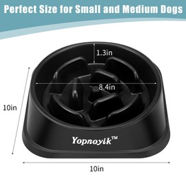2 Pack Slow Feeder Dog Bowls for Healthy Eating, Non-Slip and Anti-Choking Design, Reduces Bloating & Overeating for Large Dogs, Easy to Clean