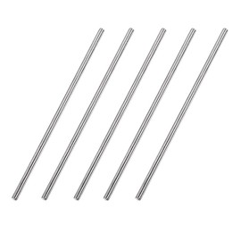 TA-VIGOR 5Pcs 3mm x 100mm Stainless Steel Round Rods, Metal Solid Round Shaft Rods Lathe Bar Stock for DIY Crafts Car Helicopter Airplane Model