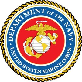 Navy Department Marine Corps Seal Car Bumper Sticker Decal 5" x 5"