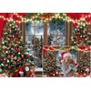 Dudaacvt 10x8ft Christmas Backdrop Christmas Window Backdrop for Photography Xmas