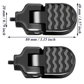 2 Pieces Bike Foot Pegs, Bike Rear Pedals, Anti-Slip Rear Feet Pedals, BMX Pegs, Universal Aluminum Alloy Folding Bike Foot Pegs Bike Accessories with Installation Tool for Mountain Bike