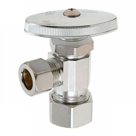 Eopzol 4405459 5/8 Inch Comp x 1/4 Inch Comp Multi Turn Brass Angle Stop Valve Replacement for Thrifco Plumbing