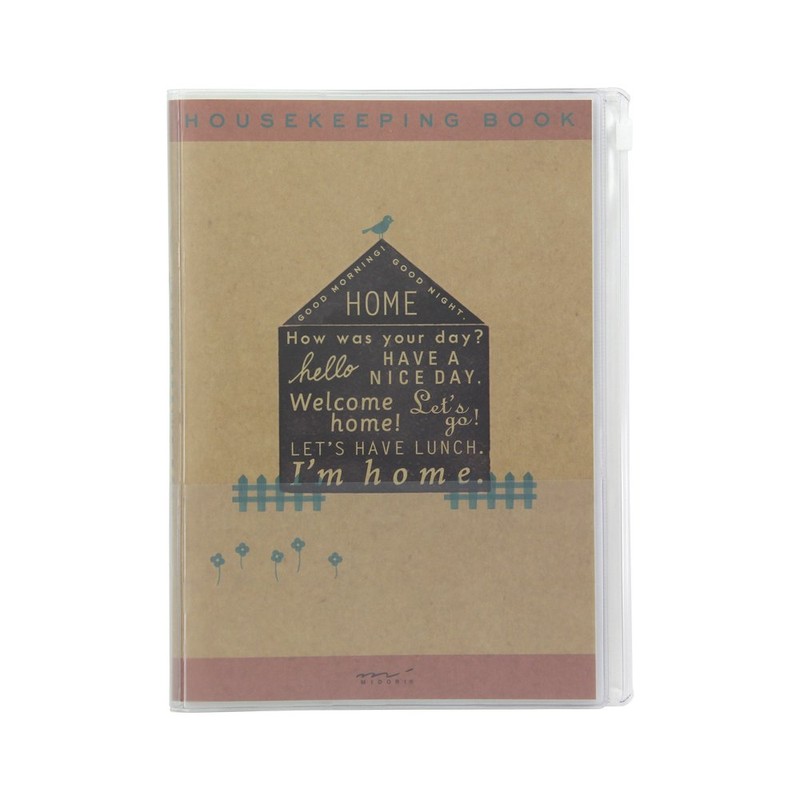 Midori 12853006 Household Account Book, A5, Monthly Work Futari Family