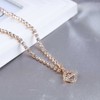 Zeshimb Diamond Tennis Choker Necklace Bling Cubic Zirconia Toggle Clasp
